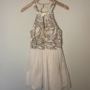 Sparkly Champagne NYE Cocktail Dress by Windsor